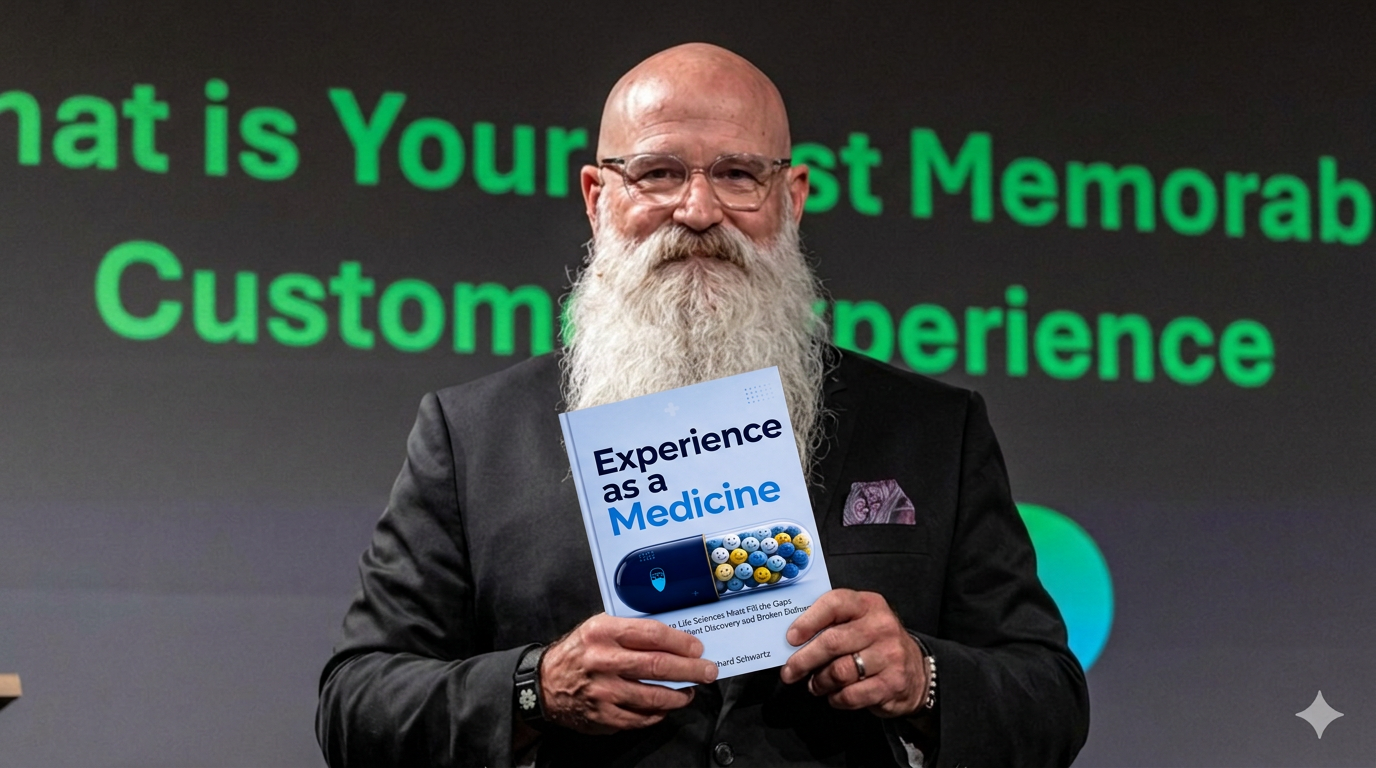 Richard Schwartz holding Experience as a Medicine